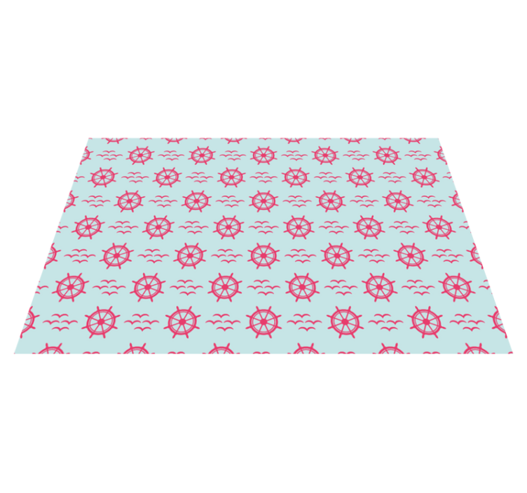 オリジナル ランチョンマット 船の操縦輪デザイン - TENSTICKERS