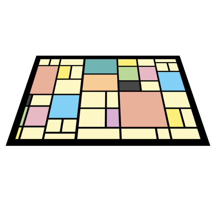 テーブル クロス モダン 幾何学的抽象パターン - TENSTICKERS