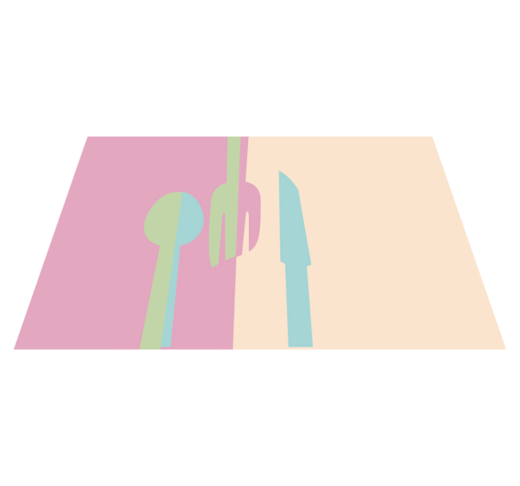 オリジナル ランチョンマット スタイライズド カトラリー エレメンツ - TENSTICKERS