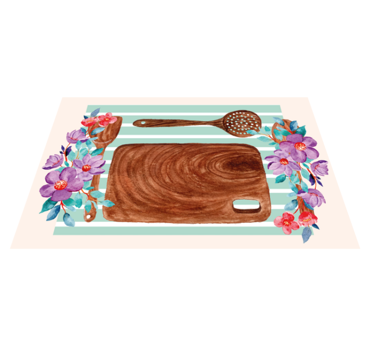 オリジナル ランチョンマット 優雅な料理のシーン - TENSTICKERS