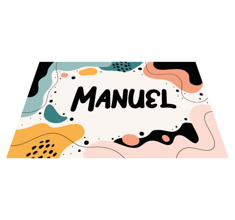 ランチョンマット 子供 鮮やかな抽象形状 - TENSTICKERS