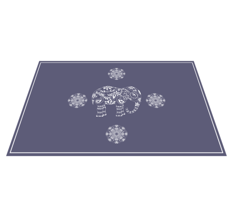 オリジナル ランチョンマット 象柄モチーフ - TENSTICKERS