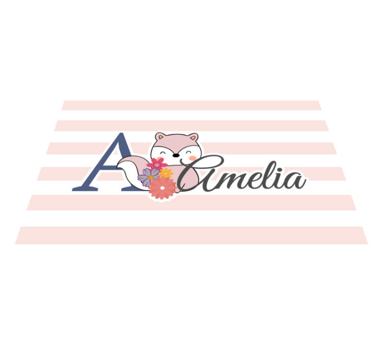 ランチョンマット 子供 可愛い狐と花 - TENSTICKERS