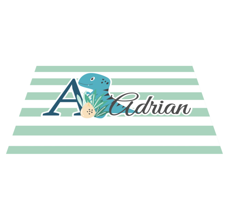 ランチョンマット 子供 恐竜イニシャルデザイン - TENSTICKERS