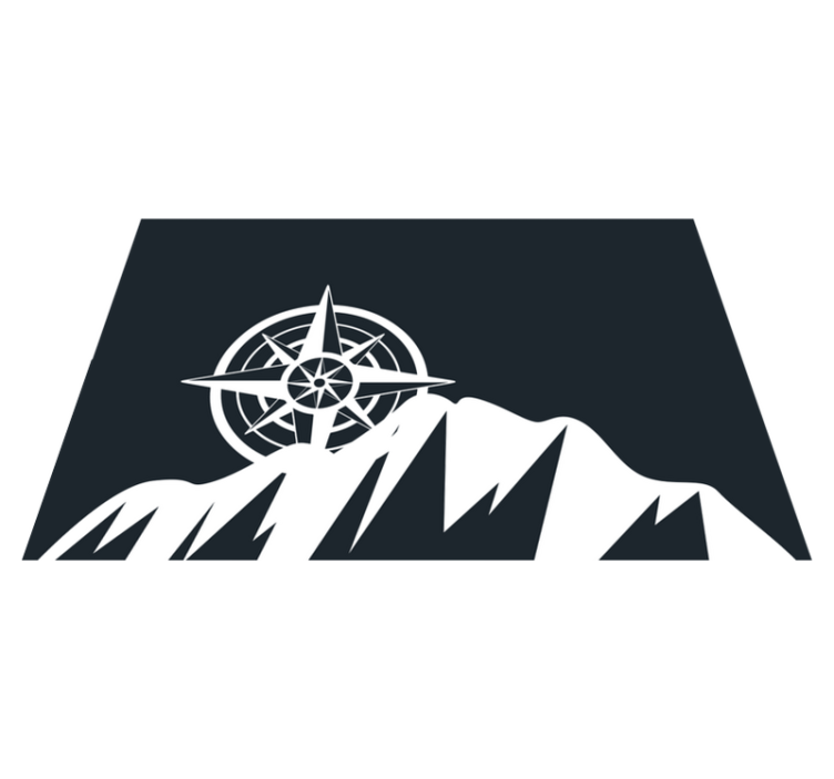 引用 ランチョンマット 山のコンパスデザイン - TENSTICKERS