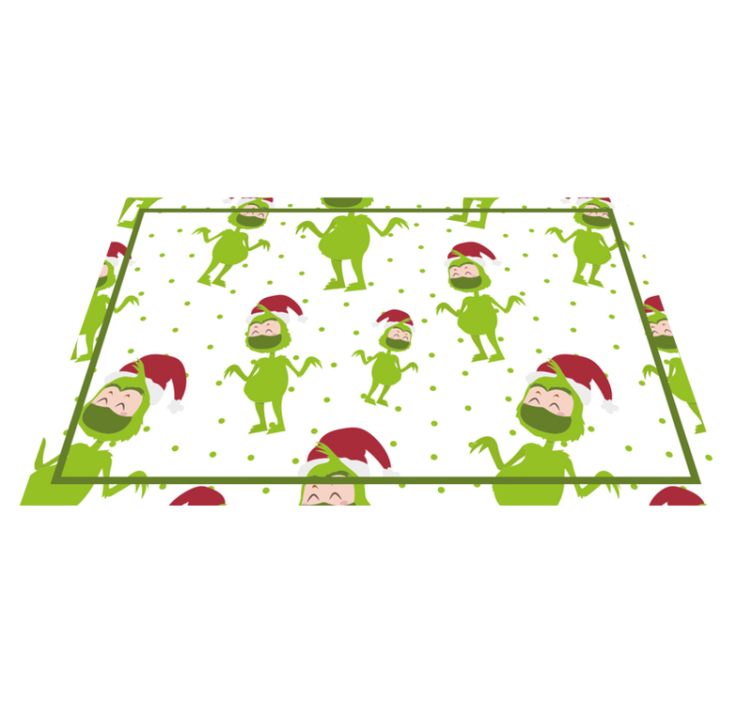 クリスマス ランチョン マット 陽気なグリンチキャラクター - TENSTICKERS