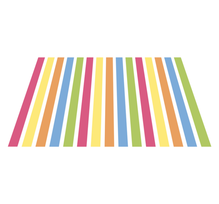 テーブル クロス モダン カラフル ストライプ 背景 - TENSTICKERS