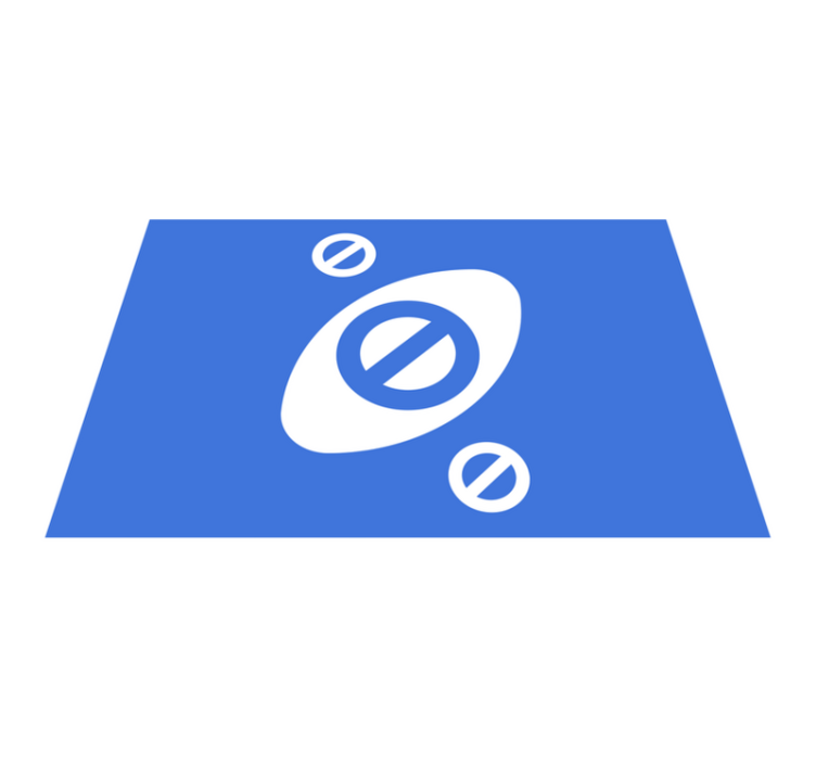 テーブル クロス モダン ミニマリストブルーアクセント - TENSTICKERS