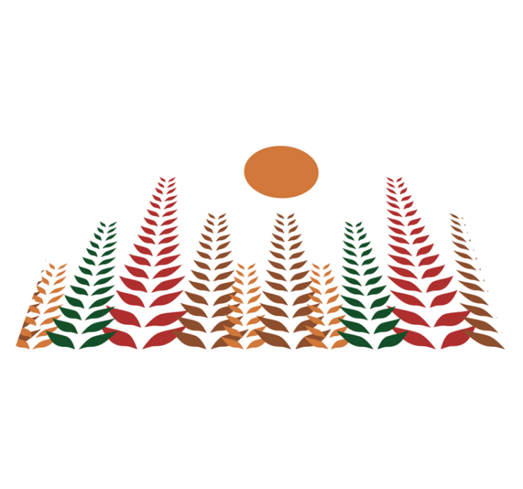 テーブル クロス モダン おしゃれな葉のモチーフ - TENSTICKERS