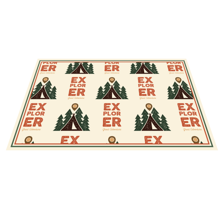 オリジナル ランチョンマット 冒険者の探検パターン - TENSTICKERS