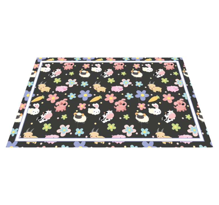 ランチョンマット 子供 魅力的な生き物のイラスト - TENSTICKERS