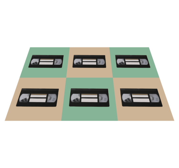 オリジナル ランチョンマット ヴィンテージvhsテープパターン - TENSTICKERS
