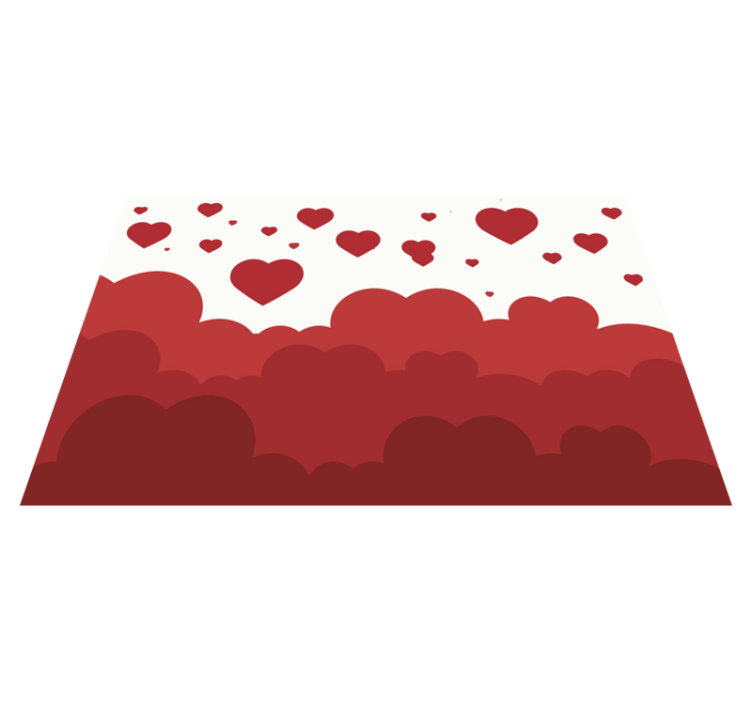 オリジナル ランチョンマット ハートの雲模様 - TENSTICKERS