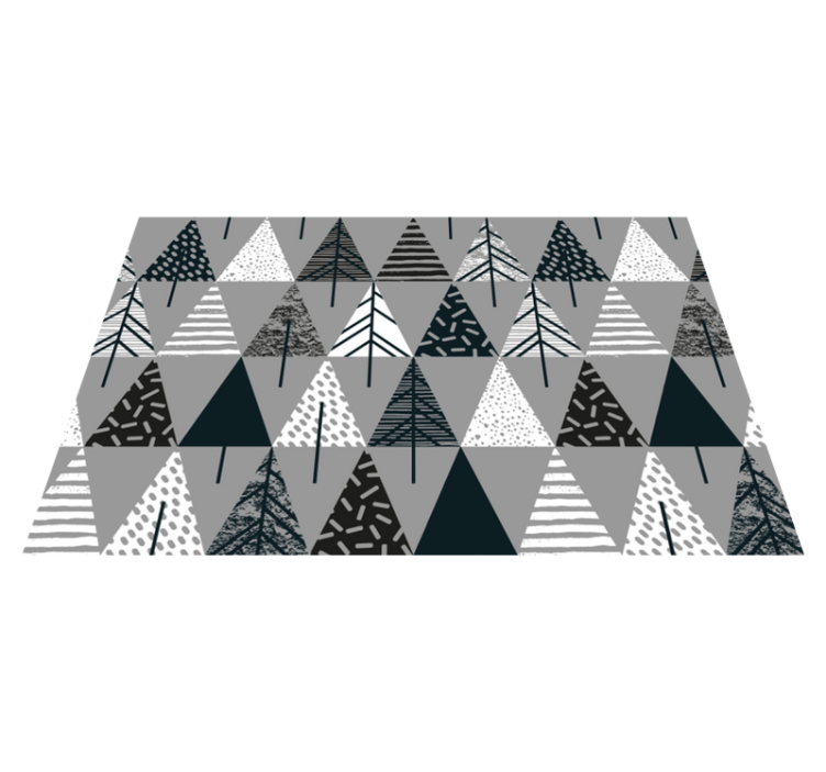 クリスマス ランチョン マット スタイライズド パインツリー パターン - TENSTICKERS