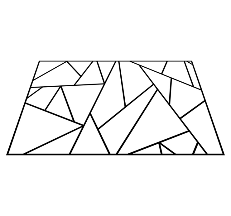 テーブル クロス モダン 幾何学的な黒いライン - TENSTICKERS