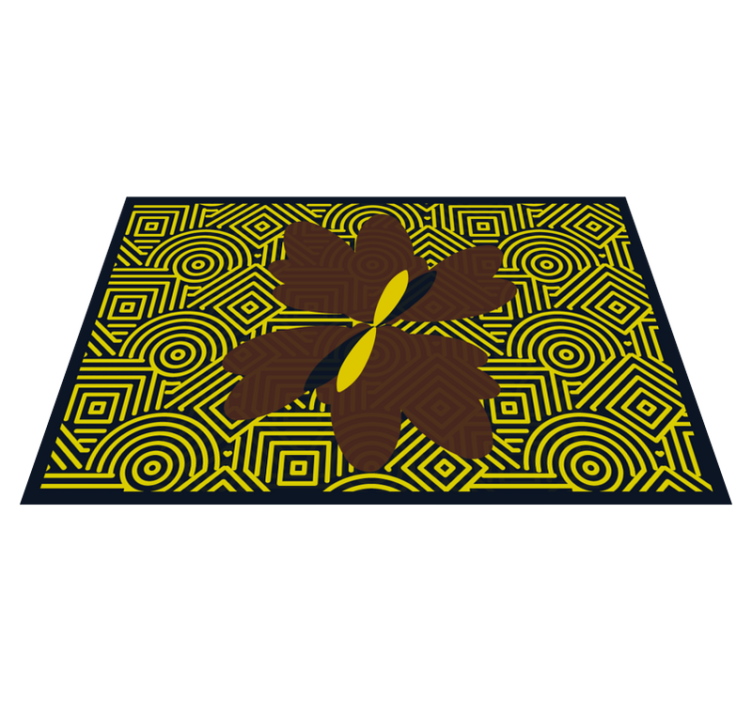 ランチョン マット 柄 抽象幾何学的花 - TENSTICKERS