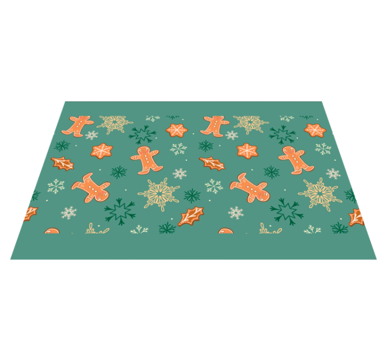 クリスマス ランチョン マット ジンジャーブレッドクッキー柄 - TENSTICKERS