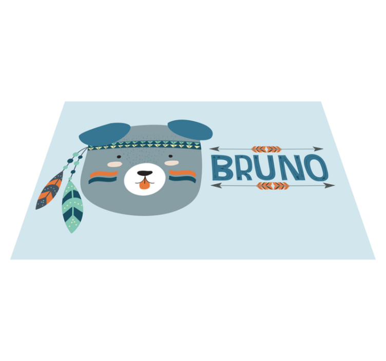 ランチョンマット 子供 かわいいクマの頭 - TENSTICKERS