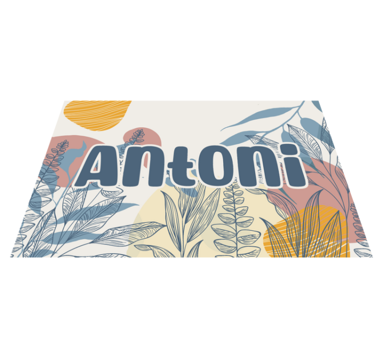 オリジナル ランチョンマット スタイリッシュネームデザイン - TENSTICKERS