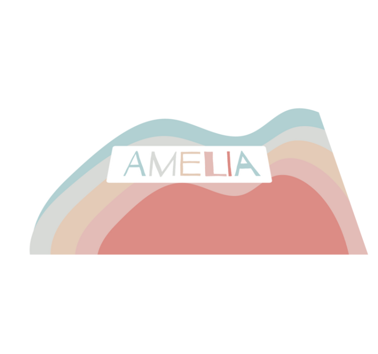 ランチョン マット 名前付き カラフルな名前のパーソナライズ - TENSTICKERS