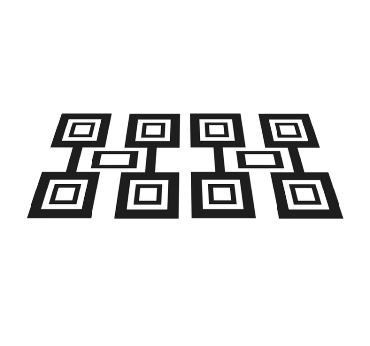 テーブル クロス モダン モダンな四角模様 - TENSTICKERS