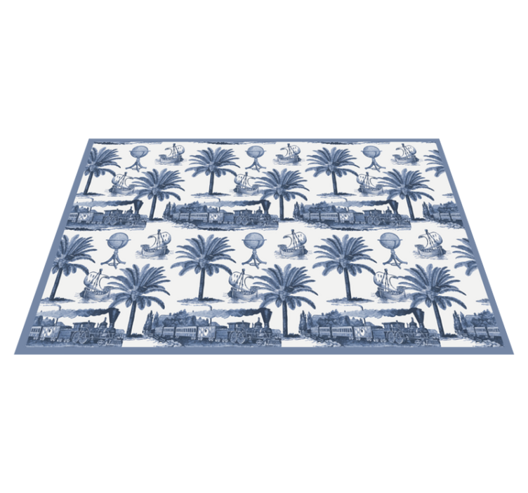 テーブル クロス モダン 懐かしい旅の風景 - TENSTICKERS