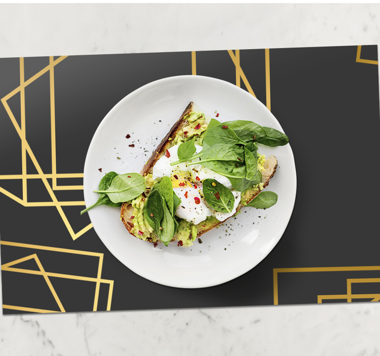 幾何学模様のエレガントなランチョンマット - TENSTICKERS