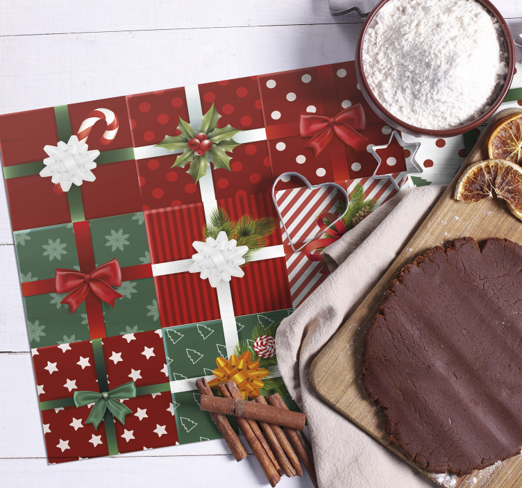 ギフトボックスパッククリスマスプレースマット - TENSTICKERS