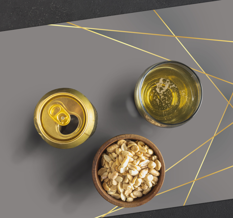 グレートーンの幾何学的形状エレガントなランチョンマット - TENSTICKERS