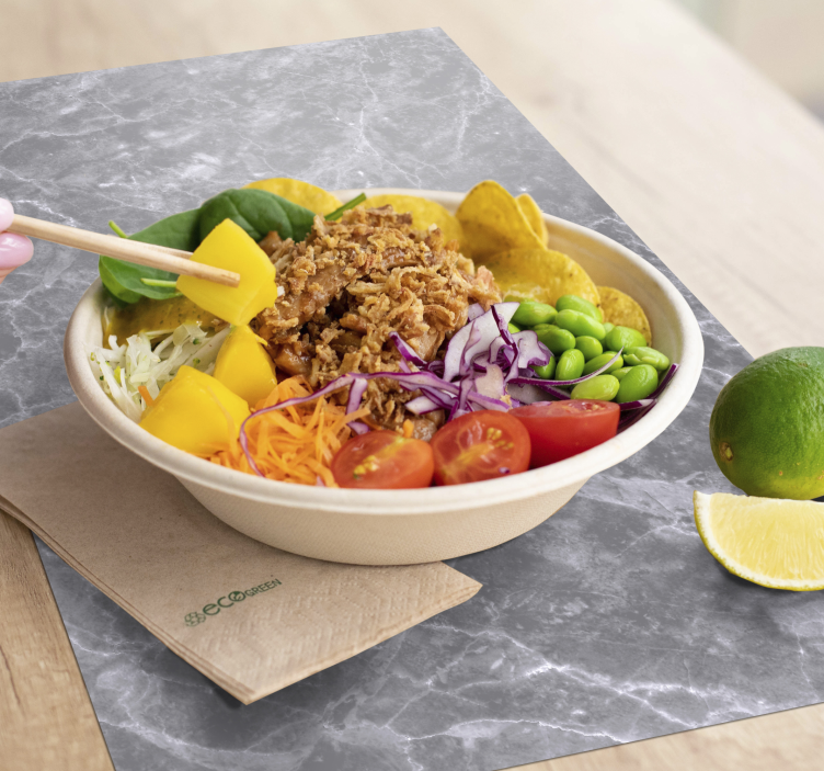 シンプルな大理石のモダンなランチョンマット - TENSTICKERS