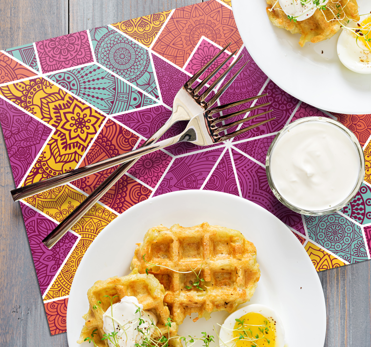 ペイズリーモザイクペイズリープレースマット - TENSTICKERS