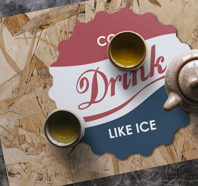 レトロドリンクソーダランチョンマットオリジナルランチョンマット - TENSTICKERS