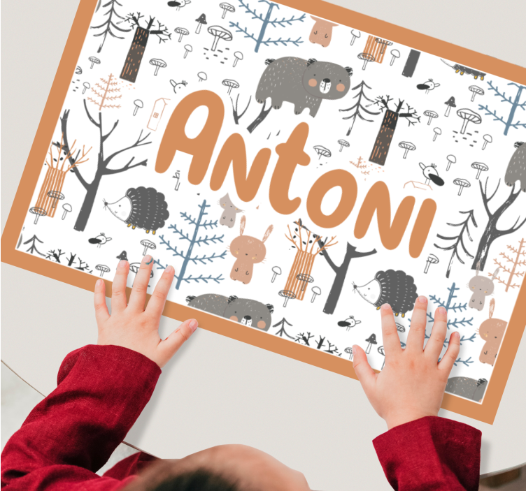 動物のプレースマットとスカンジナビアの森 - TENSTICKERS