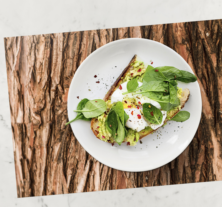 木の樹皮のテクスチャプレースマット - TENSTICKERS