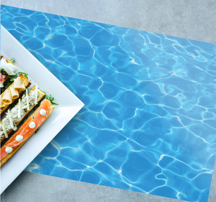 水テクスチャビニールランチョンマット - TENSTICKERS