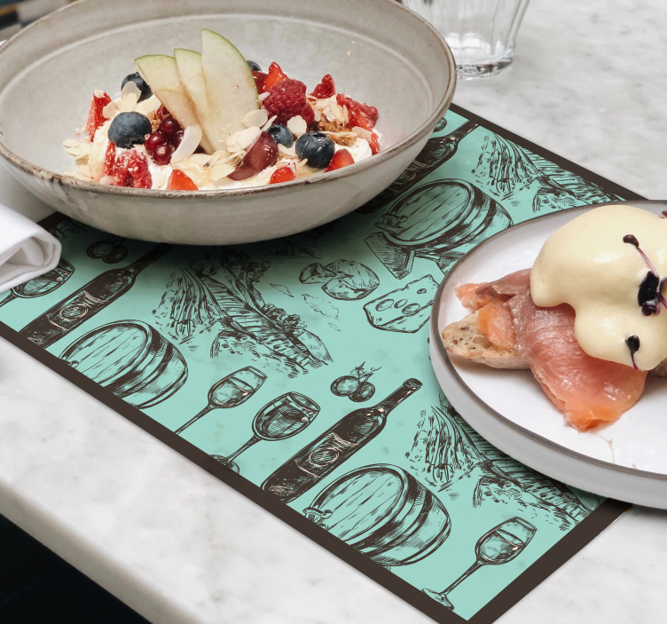 ワインテーマオリジナルランチョンマット - TENSTICKERS