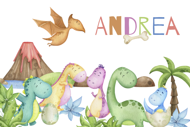 ランチョン マット 名前付き ジュラ紀の風景 - TENSTICKERS