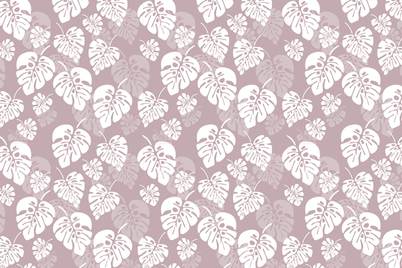 モンステラ植物花ランチョンマット - TENSTICKERS