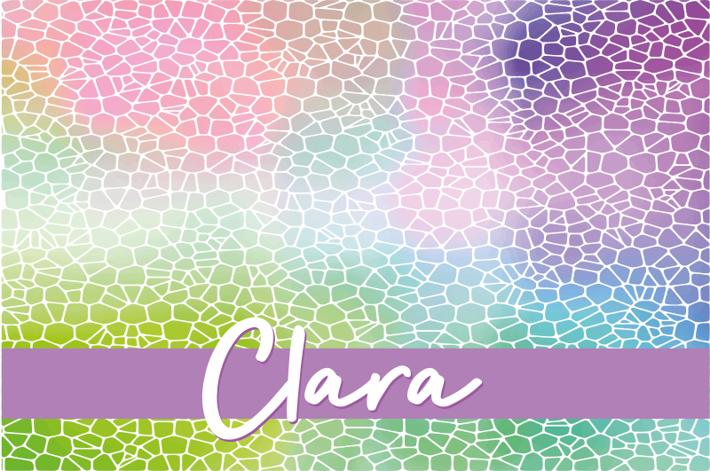 モダンなパターンのカスタマイズ可能な名前のプレースマット - TENSTICKERS