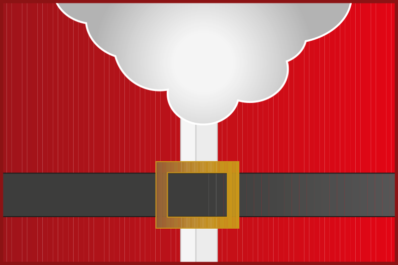 クリスマスサンタクロース服プレースマット - TENSTICKERS