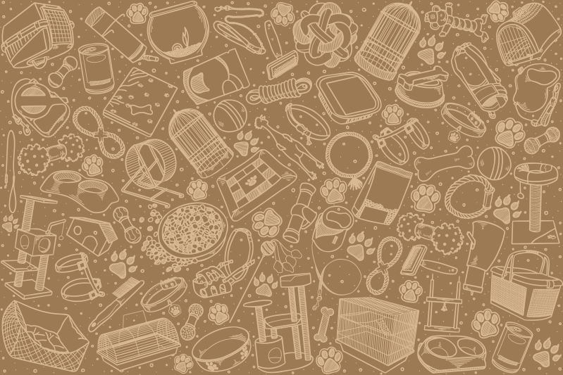 ランチョン マット 柄 複雑なキッチン要素 - TENSTICKERS