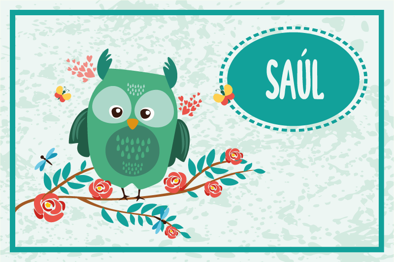 フクロウのカスタマイズ可能な子供用プレースマット - TENSTICKERS