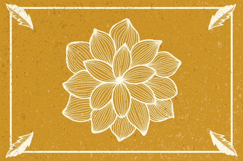 花の群れペイズリーペイズリープレースマット - TENSTICKERS