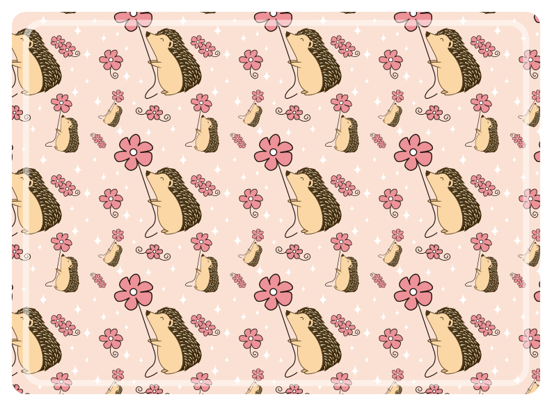 オリジナル ランチョンマット かわいいハリネズミ柄 - TENSTICKERS