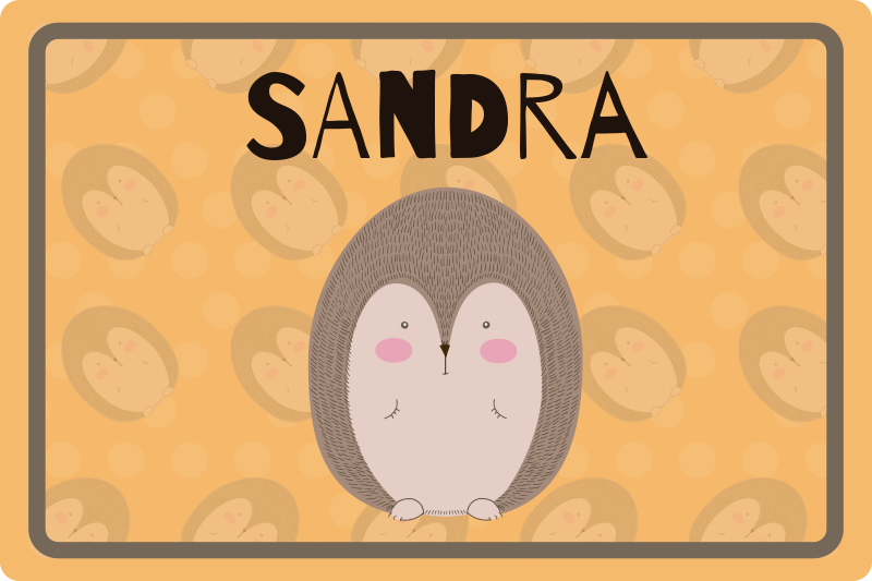 ランチョンマット 子供 かわいいハリネズミのアート - TENSTICKERS