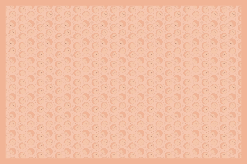 ヤマアラシパターンハリネズミプレースマット - TENSTICKERS