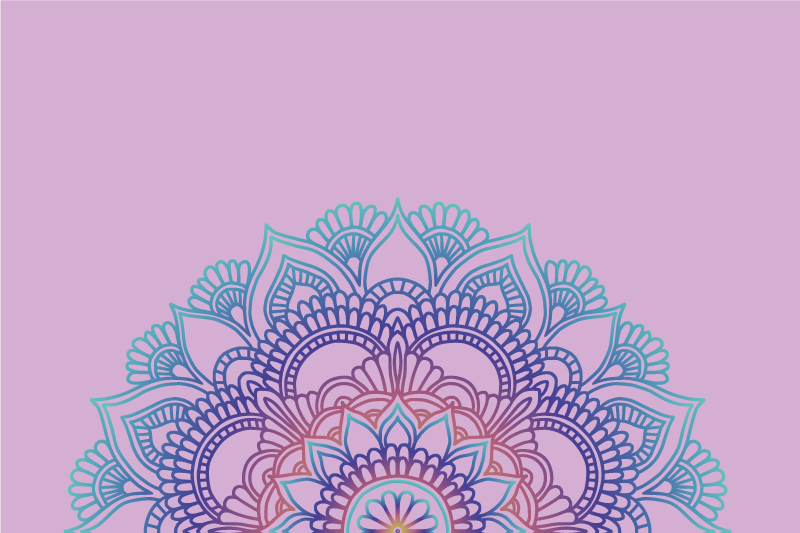 ハーフマンダラビニールランチョンマット - TENSTICKERS