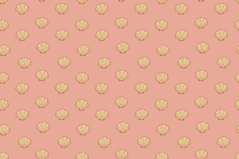 オリジナル ランチョンマット シェルパターンランチョンマット - TENSTICKERS