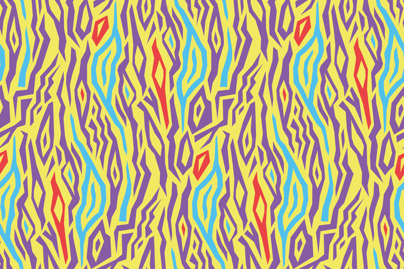 ランチョン マット 柄 カラフルな抽象模様 - TENSTICKERS