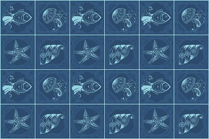 オリジナル ランチョンマット 海をテーマにしたデザイン - TENSTICKERS